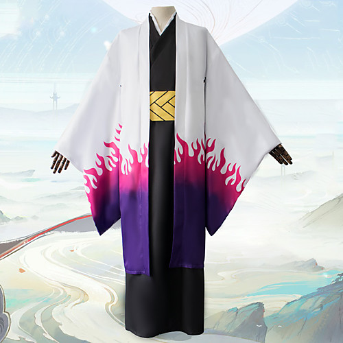 

Inspired by Demon Slayer: Kimetsu no Yaiba Anime Cosplay Costumes Japanese Cosplay Suits Coat Top Sash / Ribbon For Men's