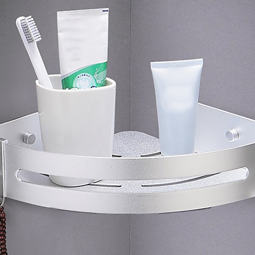 

Bathroom Shelf Self-adhesive Modern Aluminum 1pc - Bathroom Wall Mounted