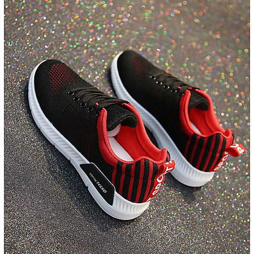 

Women's Trainers / Athletic Shoes Spring / Summer Flat Heel Round Toe Daily Mesh Black / Red / Pink
