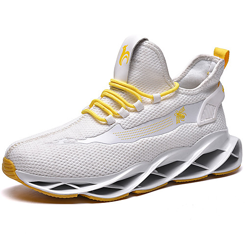 

Men's Fall / Spring & Summer Sporty / Casual Daily Outdoor Trainers / Athletic Shoes Running Shoes / Walking Shoes Tissage Volant Breathable Non-slipping Shock Absorbing Black / Gold / Black and