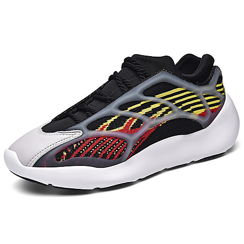 

Men's Spring & Summer Sporty Athletic Trainers / Athletic Shoes Running Shoes Mesh / PU Non-slipping Black and White / Black / Red / White / Green