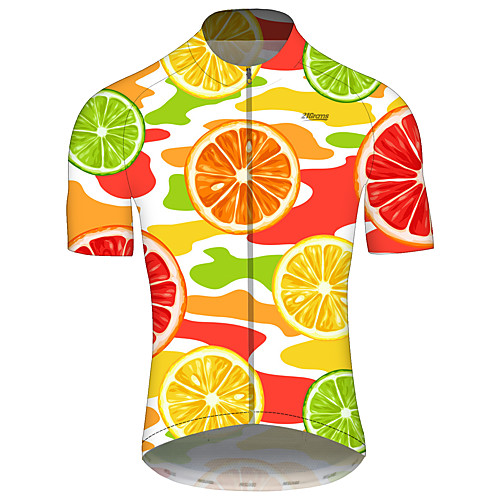 

21Grams Men's Short Sleeve Cycling Jersey Spandex Polyester Orange American / USA Stars National Flag Bike Jersey Top Mountain Bike MTB Road Bike Cycling UV Resistant Breathable Quick Dry Sports