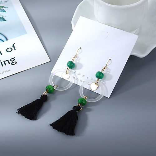 

Women's Drop Earrings Tassel Fringe Simple Resin Earrings Jewelry Yellow / Orange / Green For Date Vacation Street Festival 1 Pair