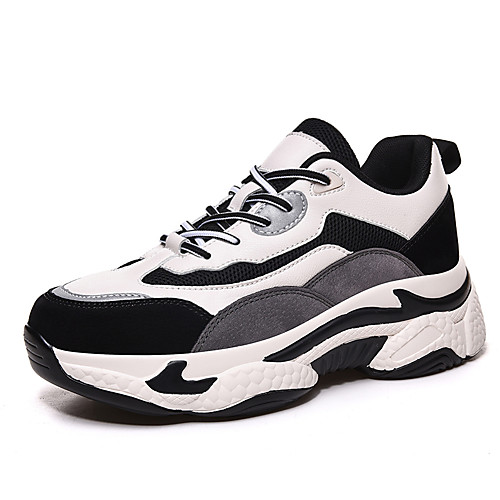 

Women's Trainers / Athletic Shoes Spring & Fall / Spring Flat Heel Round Toe Casual Daily Color Block Tissage Volant Walking Shoes Black / Black / Green