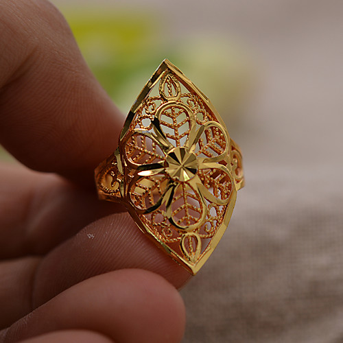 

Women's Ring Wedding Ring Belle Ring 1pc Gold Gold Plated Irregular Statement Stylish Luxury Wedding Party Evening Jewelry