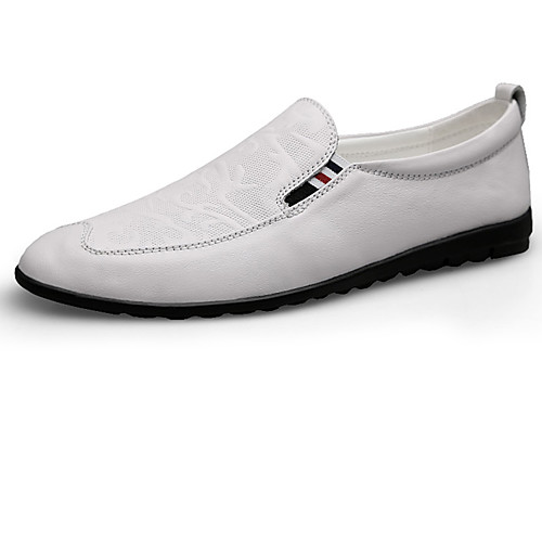 

Men's Summer Casual Daily Loafers & Slip-Ons PU Non-slipping White / Black