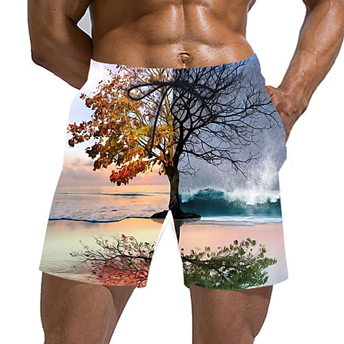 

Men's Sporty Basic Daily Holiday Slim Chinos Shorts Pants - 3D Print Drawstring Summer Yellow US32 / UK32 / EU40 / US34 / UK34 / EU42 / US36 / UK36 / EU44