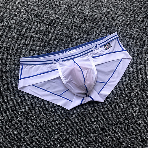 

Men's Basic Briefs Underwear - Normal Low Waist White Black Blue S M L