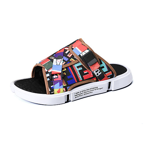 

Men's / Unisex Summer Classic / British Daily Outdoor Slippers & Flip-Flops Walking Shoes Cotton / Mesh Breathable Wear Proof Rainbow / Gray