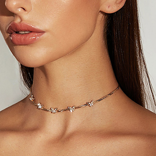

Women's Choker Necklace Snake Butterfly Basic Fashion Chrome Iron Gold Silver 40 cm Necklace Jewelry 1pc For Street