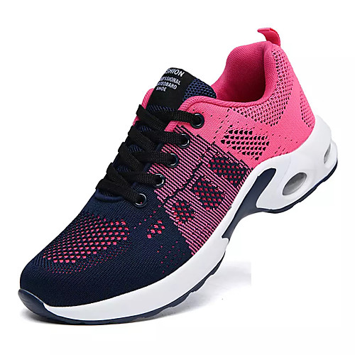 

Women's Trainers / Athletic Shoes Spring & Summer Flat Heel Round Toe Sporty Athletic Elastic Fabric / Tissage Volant Running Shoes Black / Purple / Blue