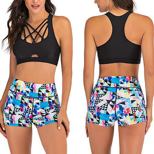 

Women's Two Piece Swimsuit Swimwear Breathable Quick Dry Sleeveless 2-Piece - Swimming Surfing Water Sports Summer / Stretchy