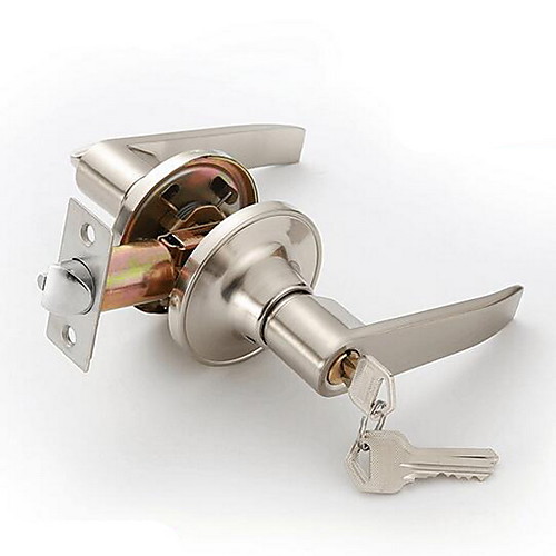 

Stainless Steel Color Indoor Door Lock 808 Three Lever Handle Lock Three Lever Handle Lock