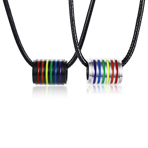 

Pendant Necklace Rainbow Steel Stainless For LGBT Pride Cosplay Men's Women's Costume Jewelry Fashion Jewelry