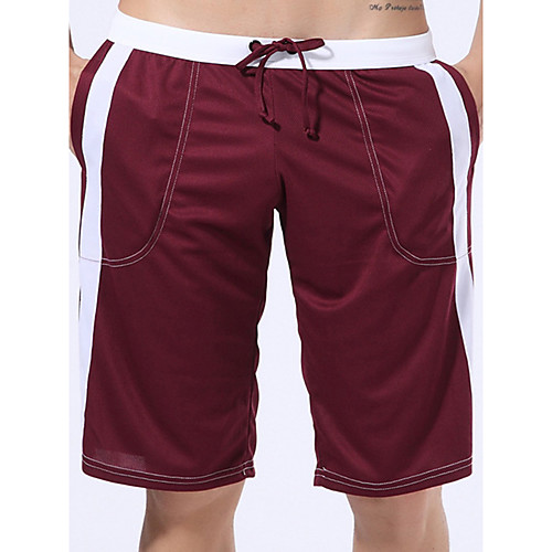 

Men's Basic Board Shorts Beach board shorts Swimwear Swimsuit - Color Block Breathable S M L White Black Blue Brown Gray