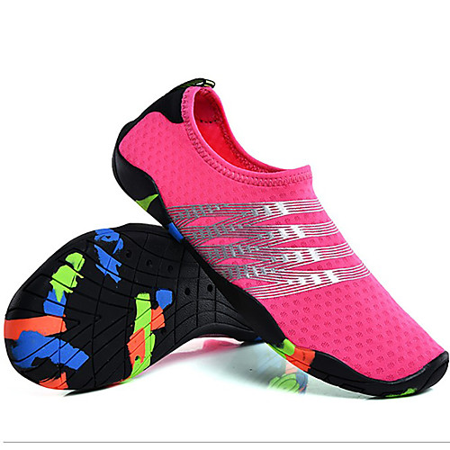 

Women's Trainers / Athletic Shoes Summer Flat Heel Round Toe Sporty Athletic Color Block PU / Elastic Fabric Black / Fuchsia / Blue
