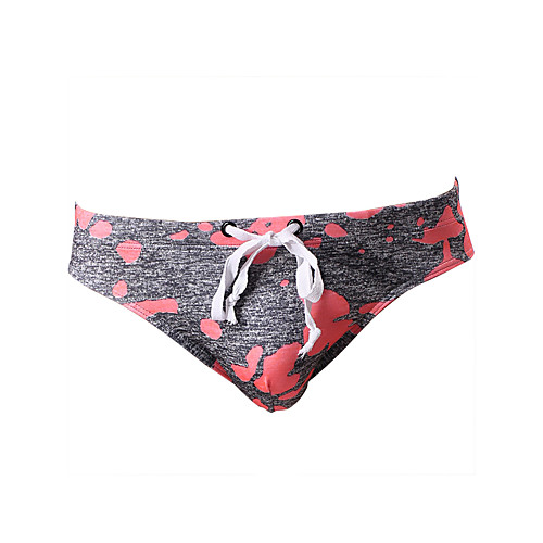 

Men's Orange Green Light Green Cheeky Bikini Bottoms Swimwear Swimsuit - Color Block S M L Orange