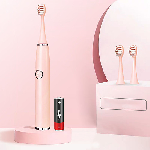 

Rotary Electric Toothbrush Adult Teeth Whitening Tool 2 Brush Heads Waterproof Portable Oral Cleaning Appliance Need Battery