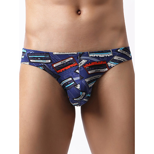 

Men's Cut Out Briefs Underwear - Normal Low Waist Blue S M L
