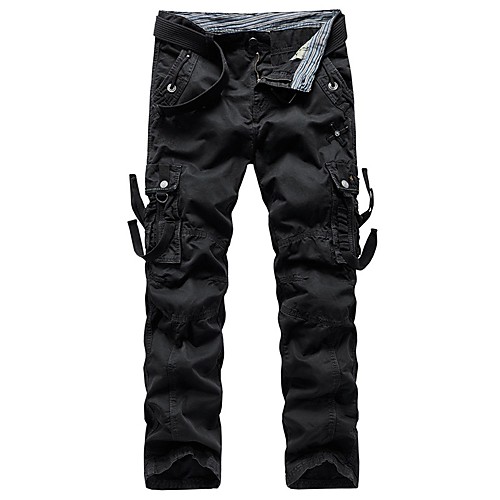 

Men's Hiking Pants Hiking Cargo Pants Camo Summer Outdoor Breathable Quick Dry Soft Sweat-wicking Cotton Pants / Trousers Bottoms Running Camping / Hiking Hunting Black Army Green Camouflage 29 30 31