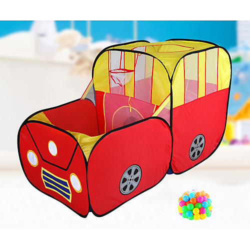 

Play Tent & Tunnel Playhouse Beach Toy Bus Cartoon Parent-Child Interaction Polyester Pop Up Indoor/Outdoor Playhouse for Boys and Girls