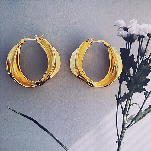 

Women's Earrings Statement Luxury Trendy Fashion Cool 18K Gold Plated Earrings Jewelry Gold For Formal Prom Date Street Festival