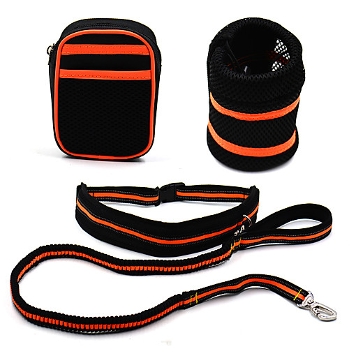 

Dog Pets Carrier Bag & Travel Backpack Treat Pouch Bag Breathable Washable Elastic Color Block Classic Nylon Orange Green