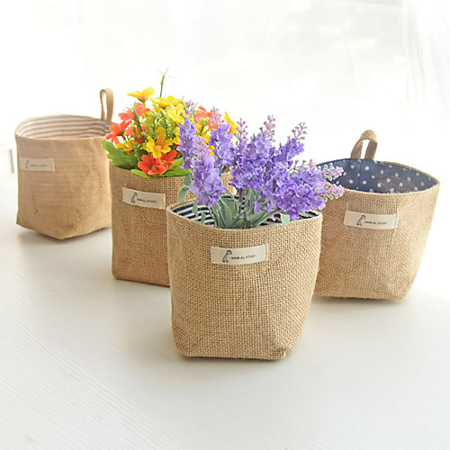 

Jute Single Pocket Storage Hanging Bag Multifunctional Small Object Storage 1pc