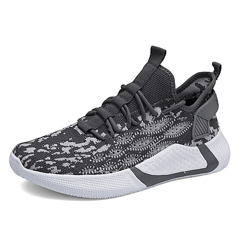 

Men's Fall Daily Outdoor Trainers / Athletic Shoes Running Shoes / Walking Shoes Mesh Breathable Non-slipping Shock Absorbing Dark Grey / Black