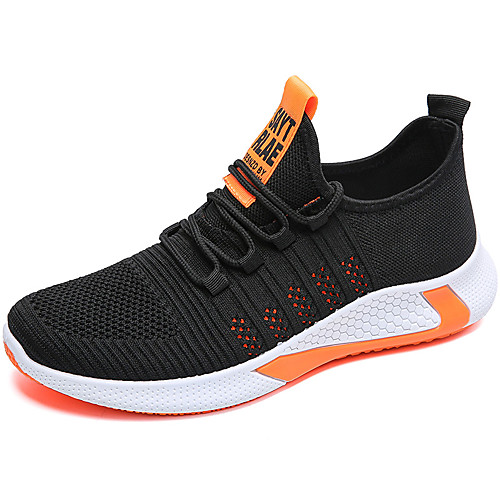

Men's Summer Casual / Preppy Athletic Daily Trainers / Athletic Shoes Mesh Non-slipping Wear Proof Black / Red / Orange
