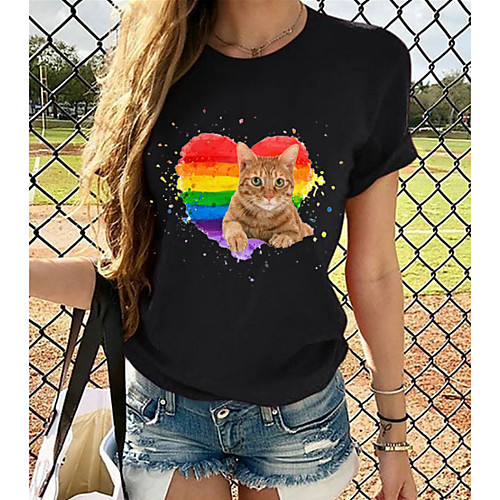 

Women's Chinoiserie Graphic Print T-shirt Basic Casual / Daily White