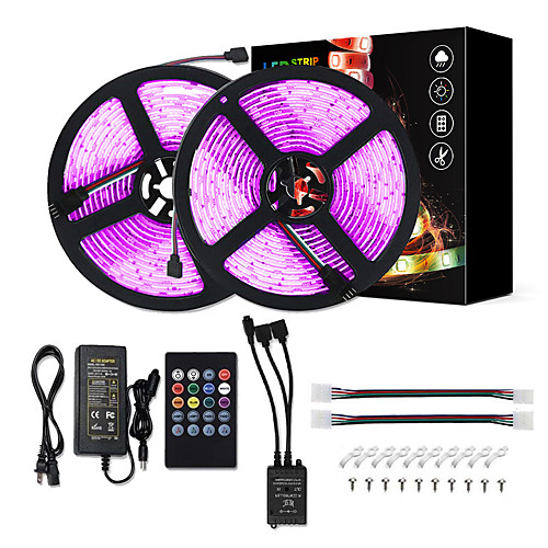 

10M LED Strip Lights Music Sync RGB Tiktok Lights 5050 Sound Activated LED Strip Lights 600 LEDs Color Changing LED Rope Lights SMD 5050 10mm Tape Light with IR Remote and 12V 6A Power Supply