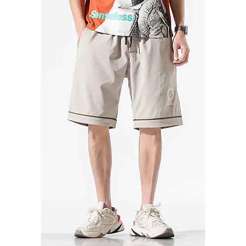 

Men's Sporty Basic Slim Shorts Cargo Pants - Solid Colored Patterned Cotton Summer Black Army Green Khaki US32 / UK32 / EU40 / US34 / UK34 / EU42 / US36 / UK36 / EU44