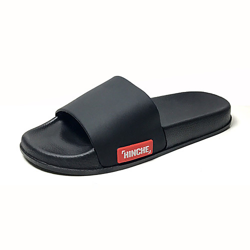 

Men's Summer Classic / British Daily Outdoor Slippers & Flip-Flops Walking Shoes Rubber Breathable Wear Proof Black