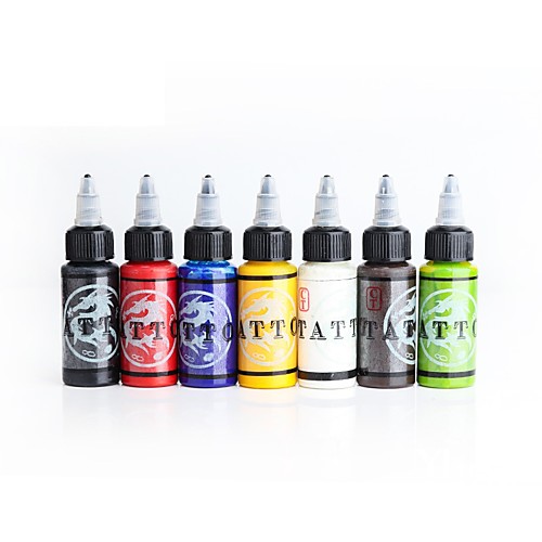 

ITATOO Tattoo Ink 7 x 30 ml Professional Level / Kits / Multi Function - Red / Black