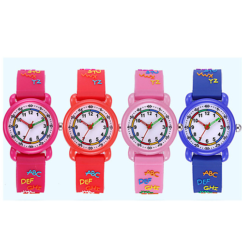 

Kids Sport Watch Quartz 30 m Water Resistant / Waterproof Day Date Analog Cartoon Fashion - Blue Red Blushing Pink One Year Battery Life