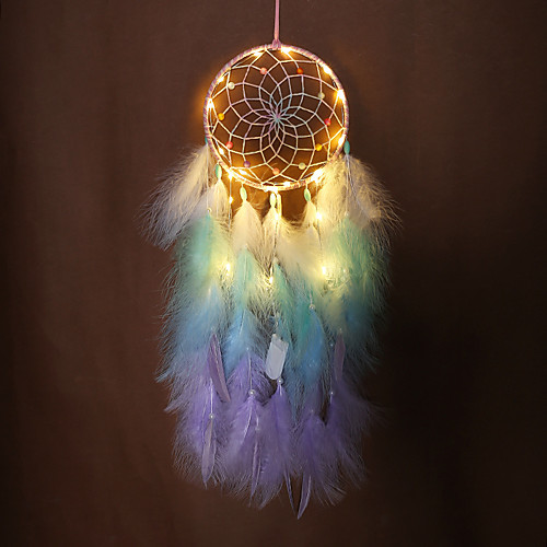 

Dream Catcher Handmade Feather Bead Party Festival Hanging Decoration Ornament Gift Home Room Girl DIY Crafts Accessories