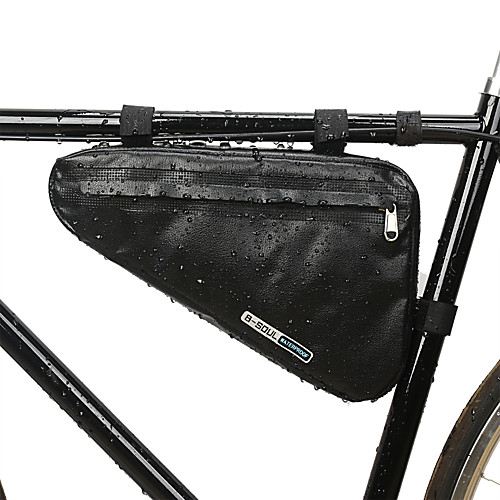 

2 L Bike Frame Bag Top Tube Multifunctional Lightweight Rain Waterproof Bike Bag PU(Polyurethane) Bicycle Bag Cycle Bag Similar Size Phones Outdoor Exercise