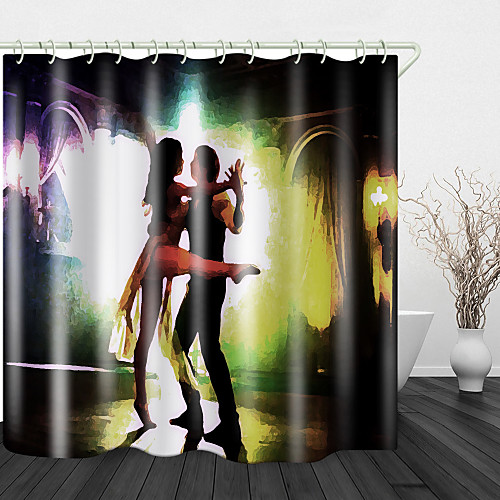 

Bathroom Shower Curtains & Hooks Rainbow Neoclassical Polyester Waterproof