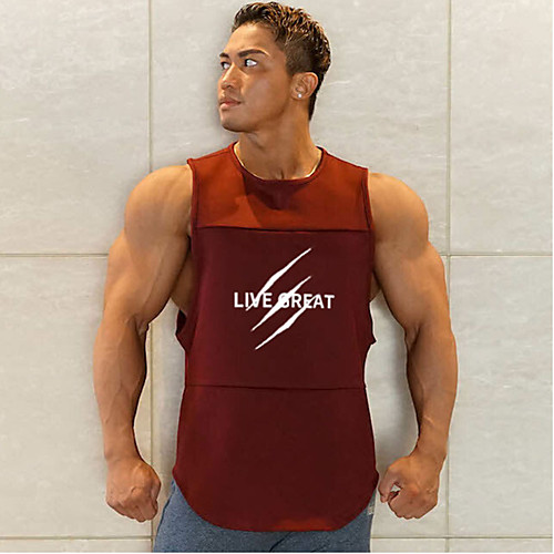 

Men's Running Tank Top Workout Tops Singlet Active Training Fitness Jogging Breathable Quick Dry Soft Sportswear Top Sleeveless Activewear Micro-elastic