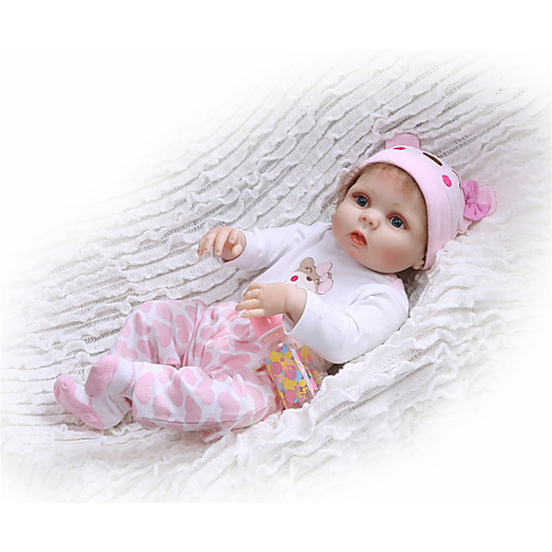 

NPK DOLL 20 inch Reborn Doll Baby Girl Newborn lifelike Cute Hand Made Child Safe with Clothes and Accessories for Girls' Birthday and Festival Gifts / Silicone / Kid's / Vinyl / Natural Skin Tone