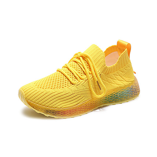 

Women's Trainers / Athletic Shoes Spring & Summer / Fall & Winter Flat Heel Round Toe Daily Outdoor Mesh Yellow / Dusty Rose / White