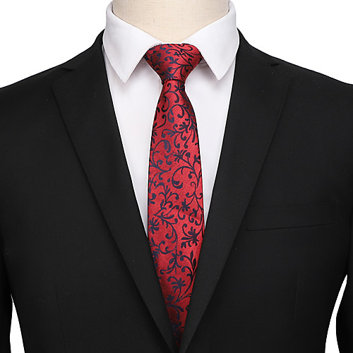 

Men's Party / Work / Basic Necktie - Print / Jacquard / Solid Colored