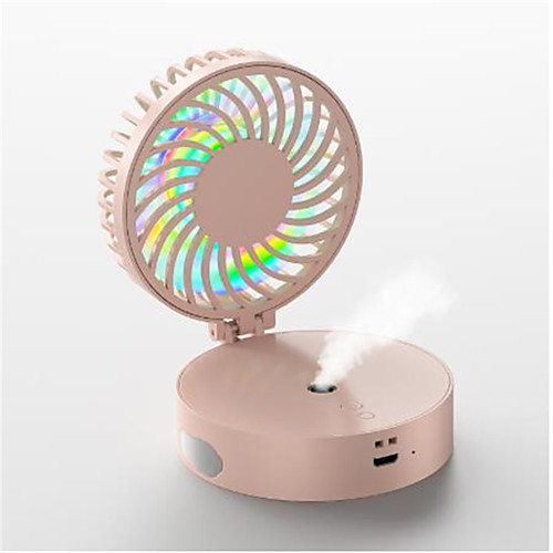 

Portable Folding Spray Fan USB Rechargeable Mini Multi-function Desktop Hanging Neck Pocket Small Fan For Office Outdoor Travel