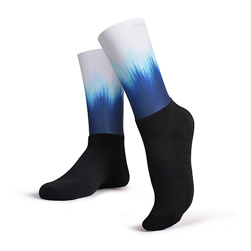 

Compression Socks Athletic Sports Socks Cycling Socks Bike / Cycling Cycling Quick Dry Breathable 1 Pair Stripes Gradient Polyster Lycra Cotton Blue M L / Mountain Bike MTB
