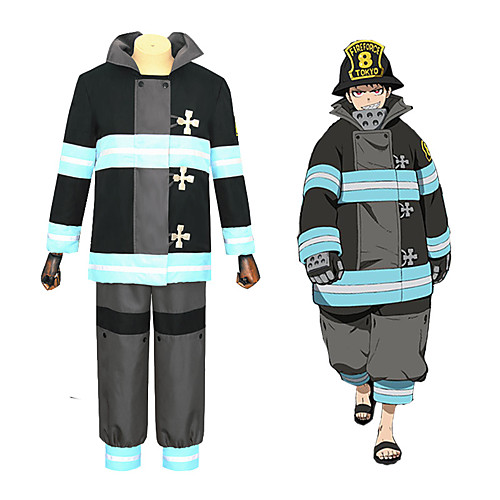 

Inspired by Fire Force Anime Cosplay Costumes Japanese Cosplay Suits Coat Pants T-shirt For Men's Women's / Waist Belt