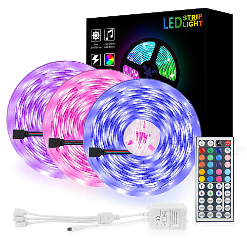 

LOENDE 3x5M Flexible LED Light Strips / Light Sets / RGB Strip Lights 900 LEDs SMD5050 10mm 1 set RGB Christmas / New Year's Cuttable / Party / Decorative 12 V / Self-adhesive