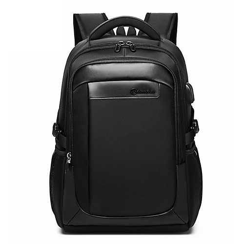 

Large Capacity Oxford Cloth Zipper Commuter Backpack Solid Color Daily Wine / Black / Royal Blue