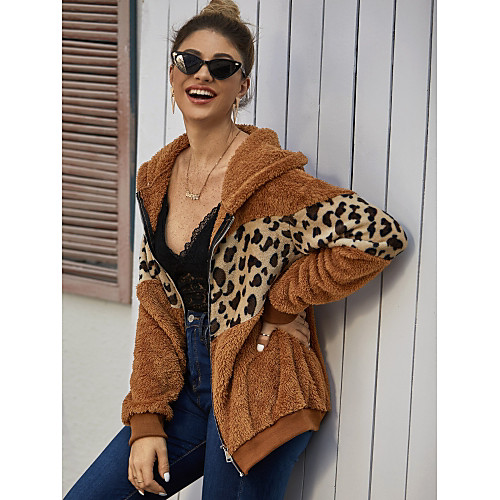 

Women's Jacket Daily Basic Regular Leopard Brown M / L / XL