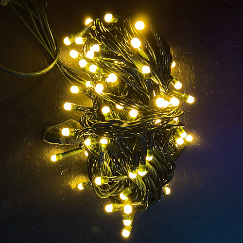 

10m String Lights 100 LEDs Dip Led 1 set White Multi Color Warm Yellow Halloween Christmas Party Decorative Holiday 220-240 V